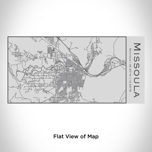 Rendered View of Missoula Montana Map Engraving on 17oz Stainless Steel Insulated Cola Bottle