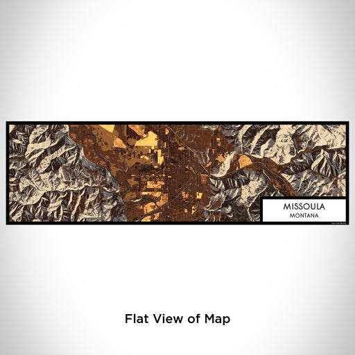 Flat View of Map Custom Missoula Montana Map Enamel Mug in Ember