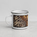 Left View Custom Missoula Montana Map Enamel Mug in Ember