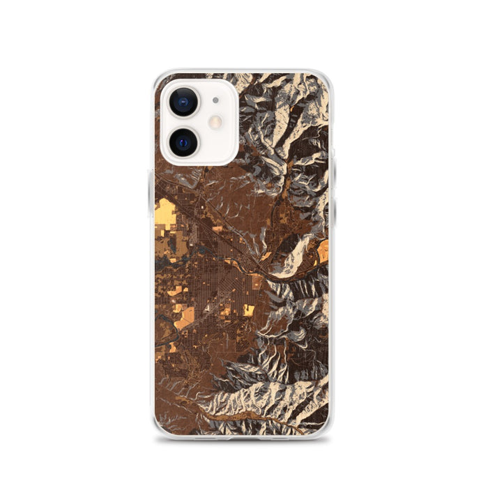 Custom Missoula Montana Map iPhone 12 Phone Case in Ember
