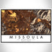 Missoula Montana Map Print Landscape Orientation in Ember Style With Shaded Background