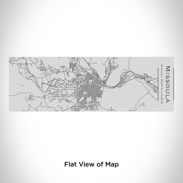 Rendered View of Missoula Montana Map Engraving on 10oz Stainless Steel Insulated Cup with Sipping Lid