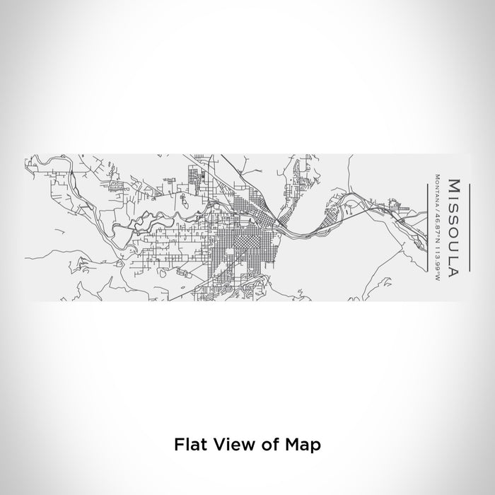 Rendered View of Missoula Montana Map Engraving on 10oz Stainless Steel Insulated Cup with Sliding Lid in White