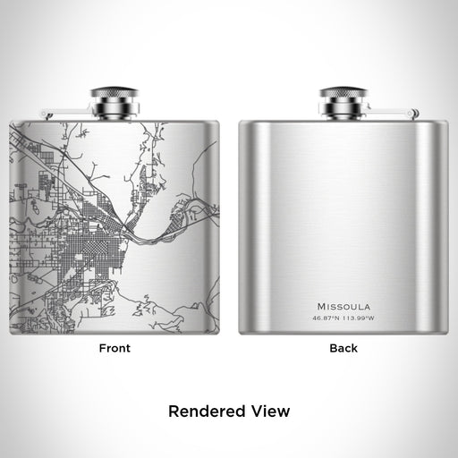 Rendered View of Missoula Montana Map Engraving on undefined