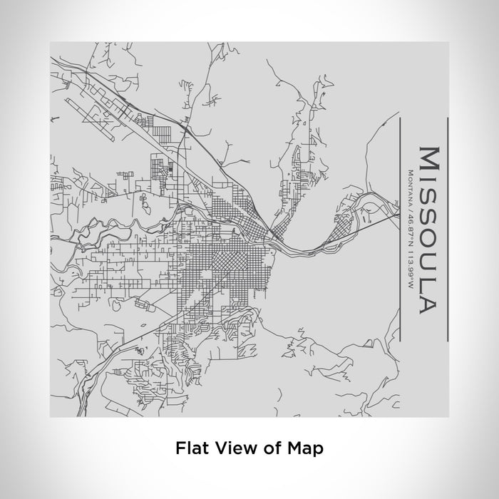 Rendered View of Missoula Montana Map Engraving on 17oz Stainless Steel Insulated Tumbler