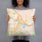 Person holding 18x18 Custom Missoula Montana Map Throw Pillow in Watercolor