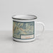 Right View Custom Missoula Montana Map Enamel Mug in Woodblock