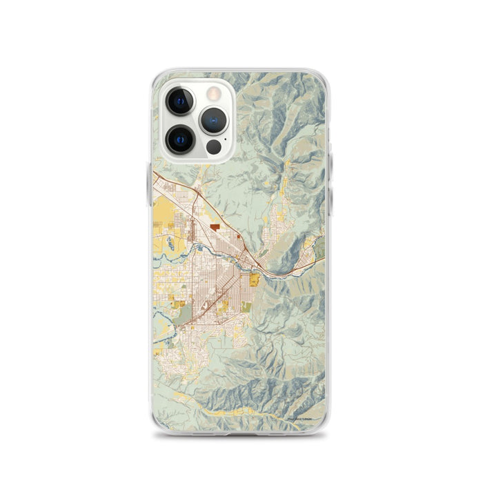 Custom Missoula Montana Map iPhone 12 Pro Phone Case in Woodblock