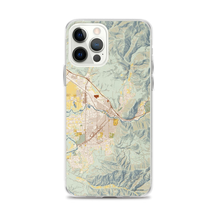Custom Missoula Montana Map iPhone 12 Pro Max Phone Case in Woodblock