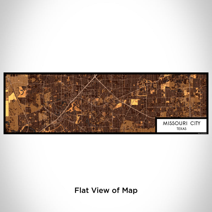 Flat View of Map Custom Missouri City Texas Map Enamel Mug in Ember