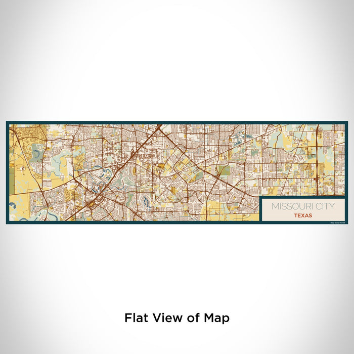 Flat View of Map Custom Missouri City Texas Map Enamel Mug in Woodblock