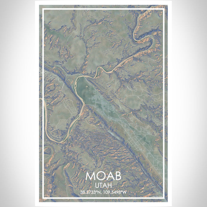 Moab - Utah Map Print in Afternoon — JACE Maps
