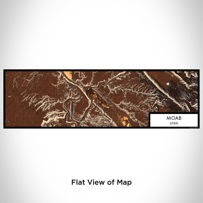 Flat View of Map Custom Moab Utah Map Enamel Mug in Ember