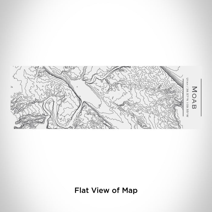 Rendered View of Moab Utah Map Engraving on 10oz Stainless Steel Insulated Cup with Sliding Lid in White