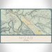 Moab Utah Map Print Landscape Orientation in Woodblock Style With Shaded Background