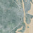 Mobile Alabama Map Print in Afternoon Style Zoomed In Close Up Showing Details