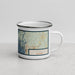 Right View Custom Mobile Alabama Map Enamel Mug in Woodblock