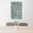 24x36 Modesto California Map Print Portrait Orientation in Afternoon Style Behind 2 Chairs Table and Potted Plant