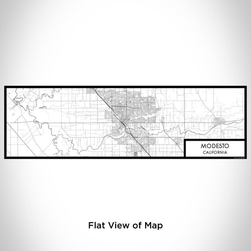 Flat View of Map Custom Modesto California Map Enamel Mug in Classic