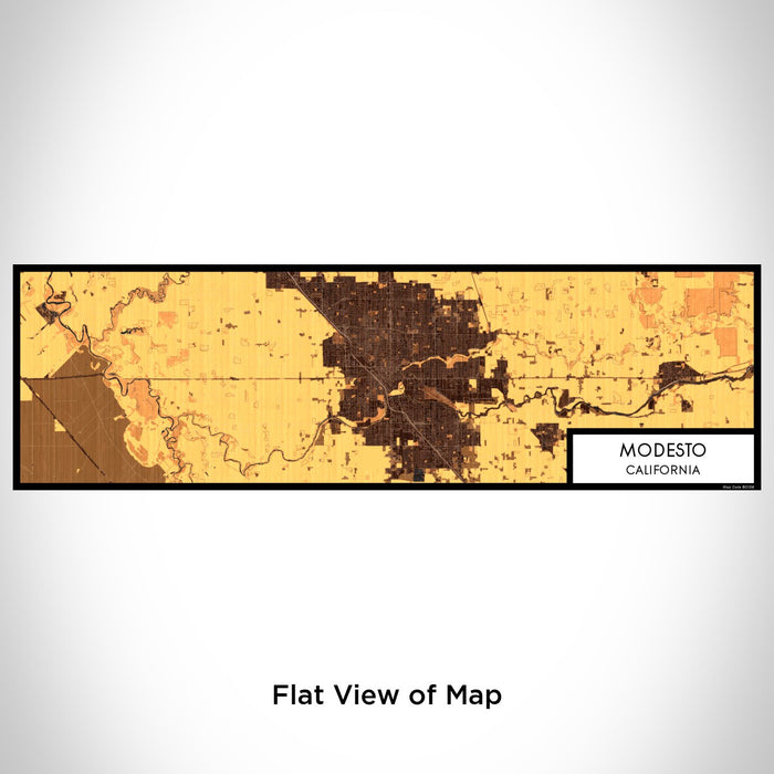 Flat View of Map Custom Modesto California Map Enamel Mug in Ember