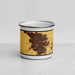 Front View Custom Modesto California Map Enamel Mug in Ember
