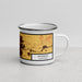 Right View Custom Modesto California Map Enamel Mug in Ember