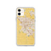 Custom Modesto California Map Phone Case in Woodblock