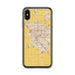 Custom Modesto California Map Phone Case in Woodblock