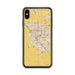 Custom Modesto California Map Phone Case in Woodblock