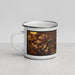 Left View Custom Moline Illinois Map Enamel Mug in Ember