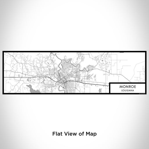 Flat View of Map Custom Monroe Louisiana Map Enamel Mug in Classic