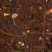 Monroe Louisiana Map Print in Ember Style Zoomed In Close Up Showing Details