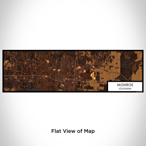 Flat View of Map Custom Monroe Louisiana Map Enamel Mug in Ember