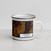 Right View Custom Monroe Louisiana Map Enamel Mug in Ember