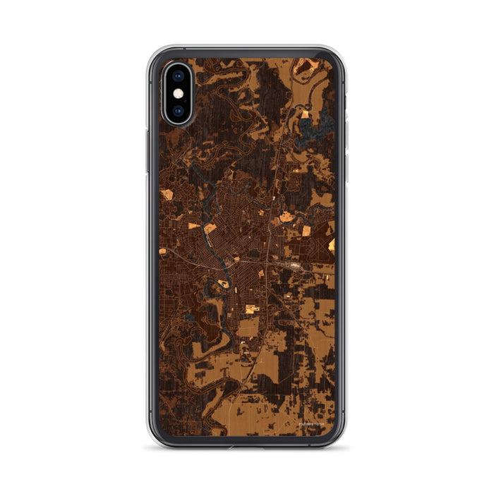 Custom Monroe Louisiana Map Phone Case in Ember