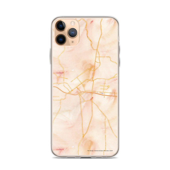 Custom Monroe Louisiana Map Phone Case in Watercolor