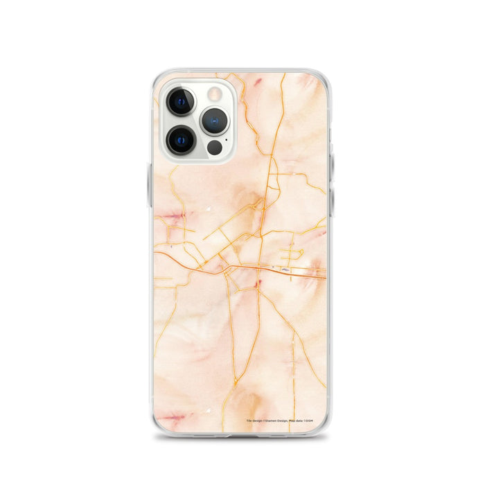 Custom Monroe Louisiana Map iPhone 12 Pro Phone Case in Watercolor