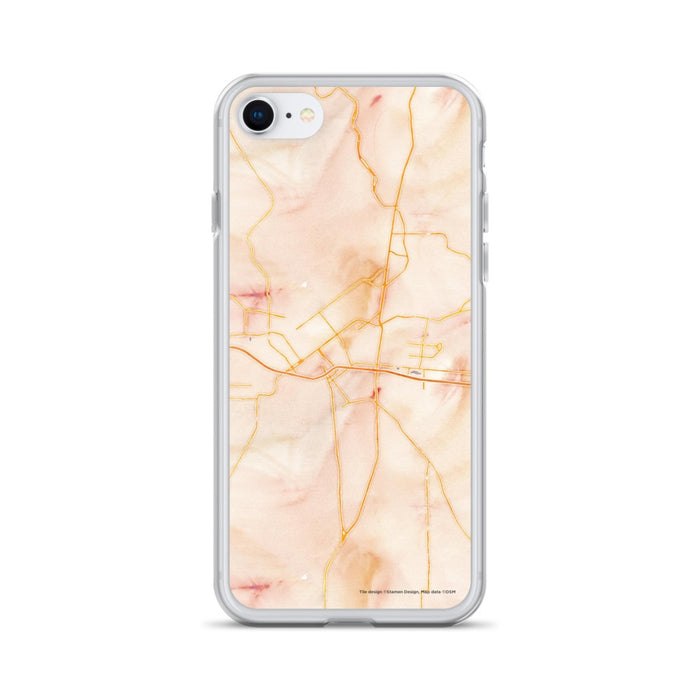 Custom Monroe Louisiana Map Phone Case in Watercolor