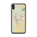 Custom Monroe Louisiana Map Phone Case in Woodblock