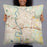 Person holding 22x22 Custom Monroe Louisiana Map Throw Pillow in Woodblock