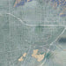 Monrovia California Map Print in Afternoon Style Zoomed In Close Up Showing Details