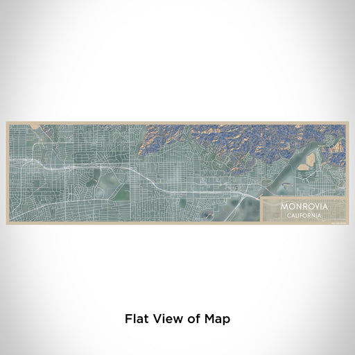 Flat View of Map Custom Monrovia California Map Enamel Mug in Afternoon