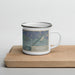 Right View Custom Monrovia California Map Enamel Mug in Afternoon