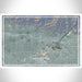Monrovia California Map Print Landscape Orientation in Afternoon Style With Shaded Background