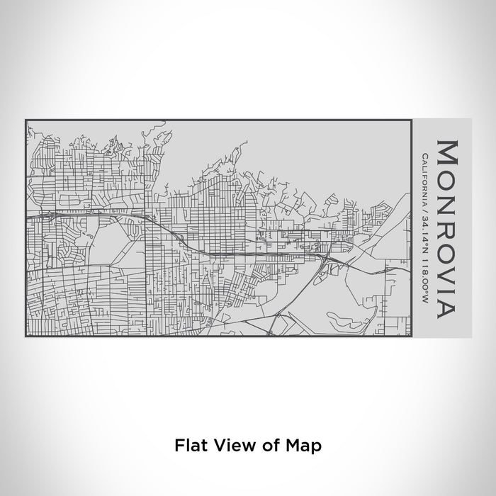 Rendered View of Monrovia California Map Engraving on 17oz Stainless Steel Insulated Cola Bottle