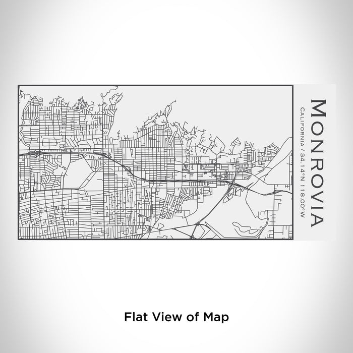 Rendered View of Monrovia California Map Engraving on 17oz Stainless Steel Insulated Cola Bottle in White