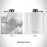 Rendered View of Monrovia California Map Engraving on 6oz Stainless Steel Flask in White