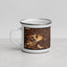 Left View Custom Montclair California Map Enamel Mug in Ember