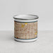 Front View Custom Montclair California Map Enamel Mug in Woodblock
