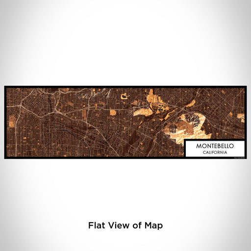 Flat View of Map Custom Montebello California Map Enamel Mug in Ember
